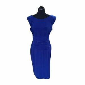Nine West Cobalt Blue Ruched Sheath Dress